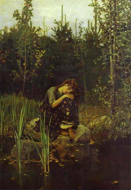 Oil painting:Alionushka. 1881