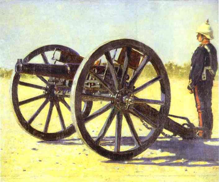 Oil painting:Cannon. 1882