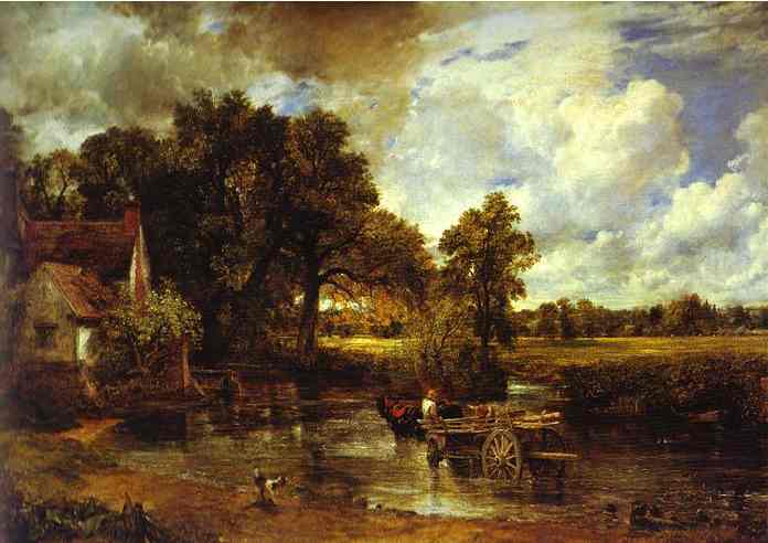 Oil painting:Landscape: Noon (The Hay-Wain). 1821