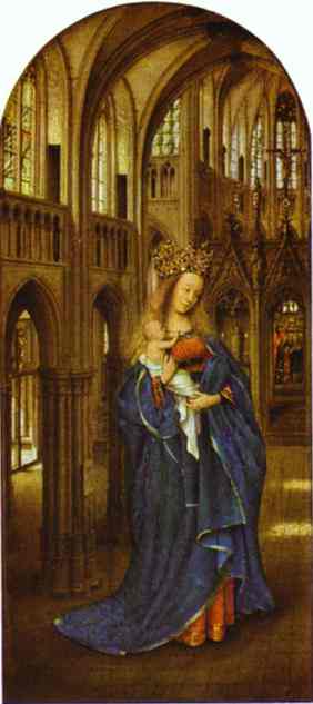 Oil painting:Madonna in a Church. 1437