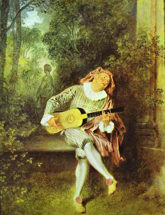 Oil painting:Mezzetin. 1717