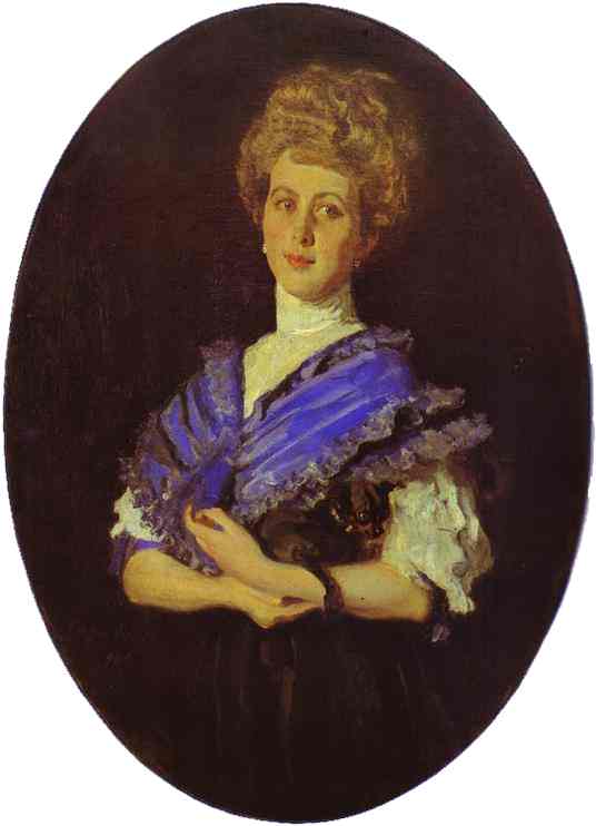 Oil painting:Portrait of Elisaveta Karzinkina. 1906