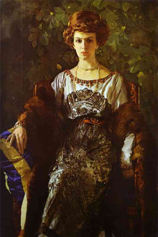 Oil painting:Portrait of Euthymia Nosova, nee Ryabushinskaya (1875