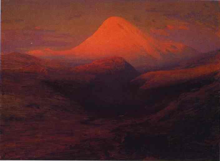 Oil painting:The Elbrus. 1898