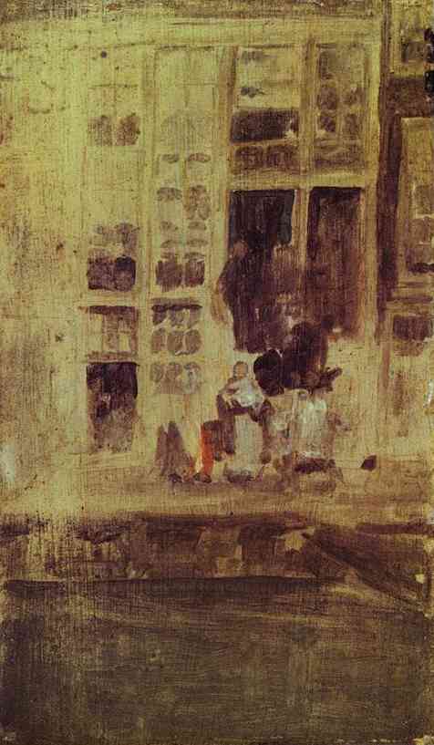 Oil painting:The Grey House. 1889