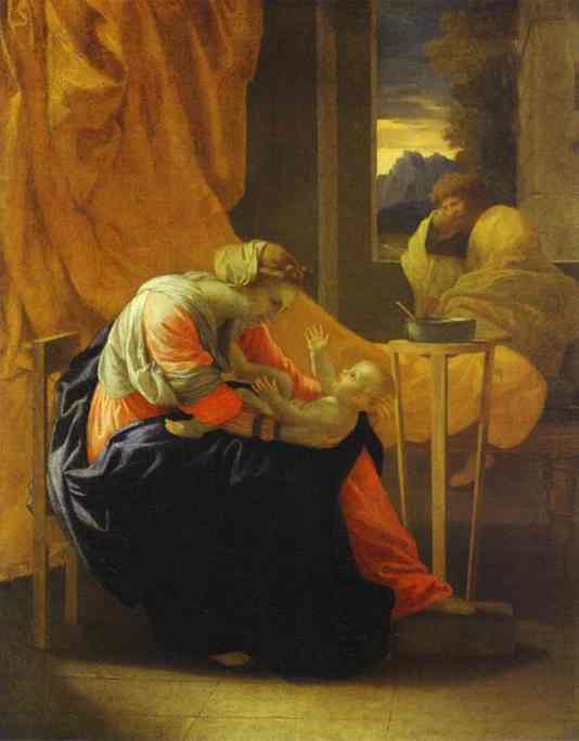 Oil painting:The Holy Family. 1641