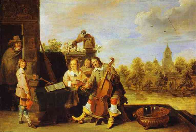 Oil painting:The Painter and His Family. c. 1645