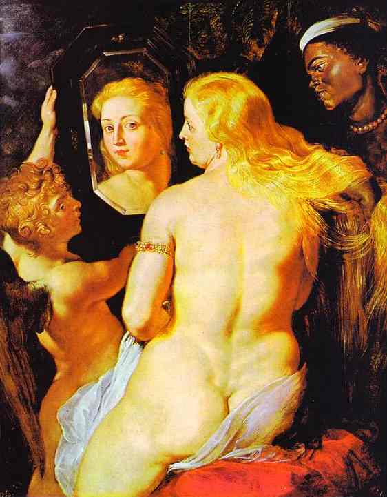 Oil painting:Venus at a Mirror. c.1615