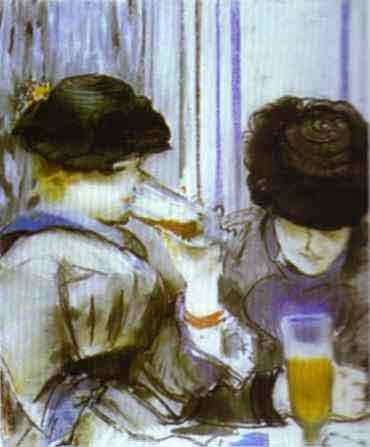 Two Women Drinking Bocks. 1878