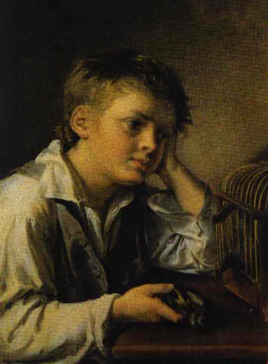 Oil painting:Boy with a Dead Goldfinch. 1829