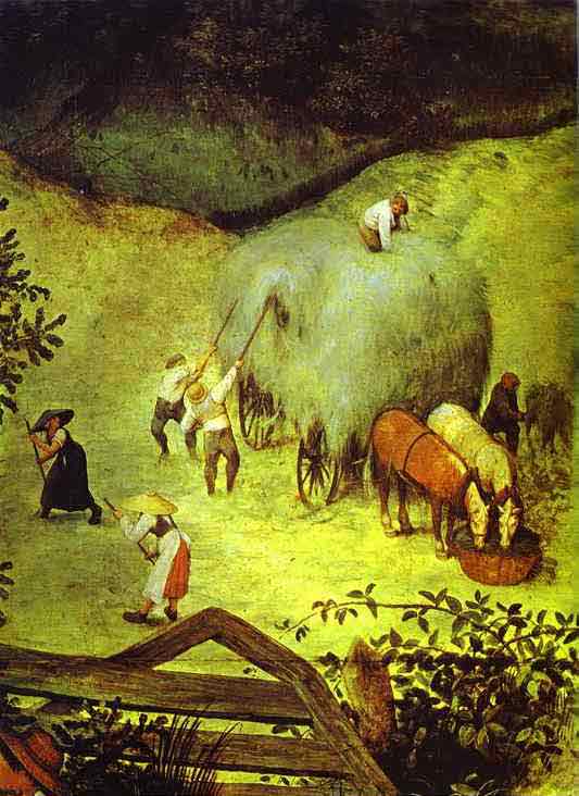 Haymaking (July). Detail. 1565