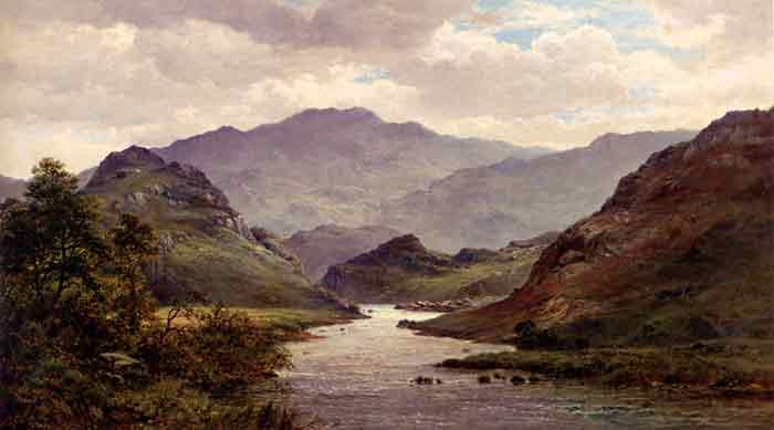 Oil painting for sale:The River Colwyn, North Wales, 1872