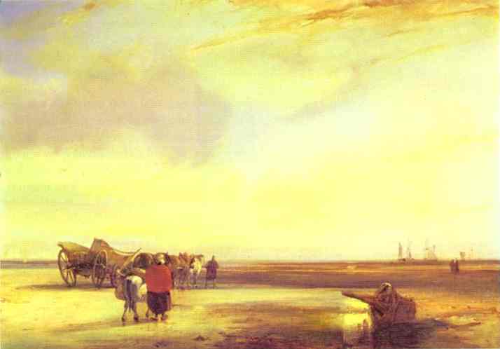 Oil painting:Boulogne Sands. 1827