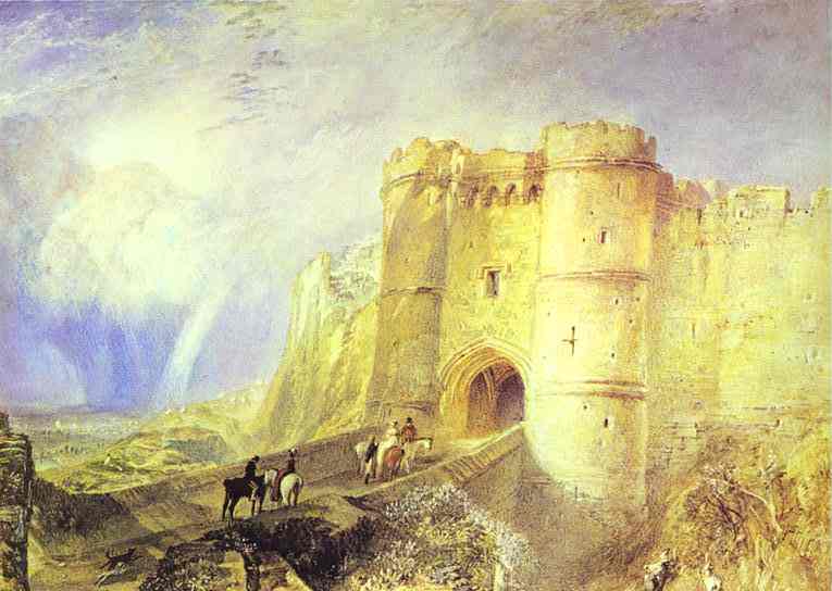 Oil painting:Carisbrook Castle, Isle of Wight. c.1828