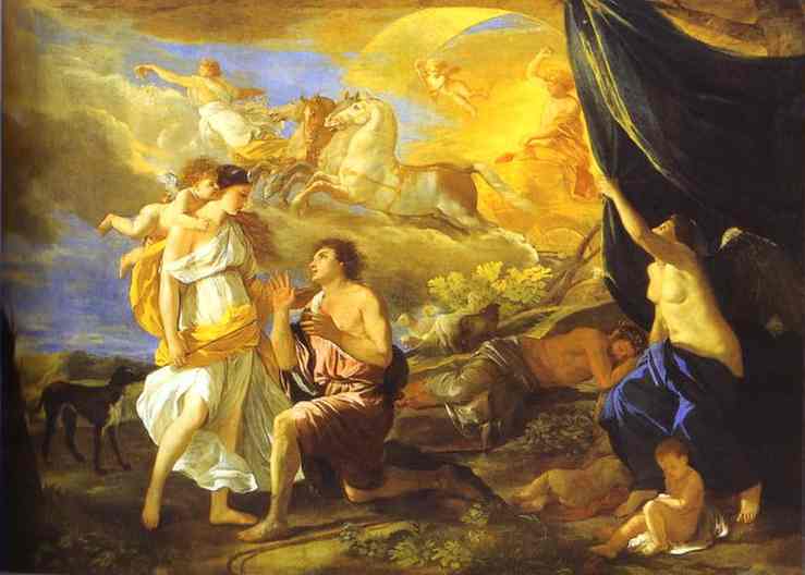 Oil painting:Diana and Endymion. c. 1630