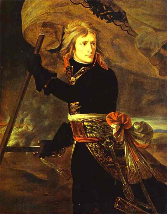 Oil painting:Napoleon at Arcola. 1796