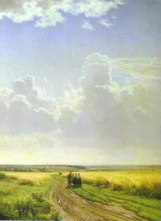 Oil painting:Noon in the Neighbourhood of Moscow. 1869
