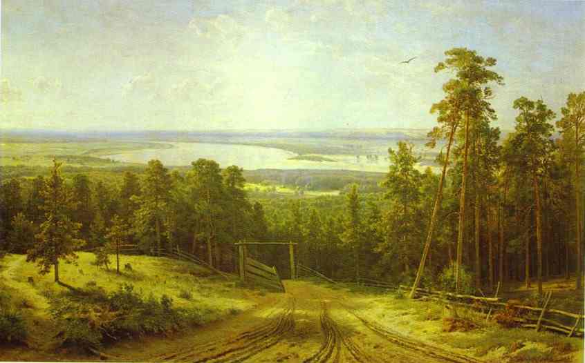Oil painting:The Kama Near Yelabuga. 1895