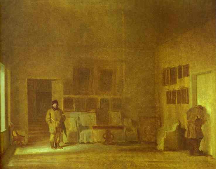 Oil painting:Viewing an Old House. 1873
