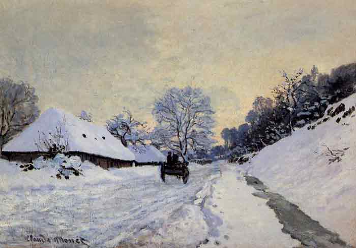 Oil painting for sale:A Cart on the Snow Covered Road with Saint-Simeon Farm, 1865