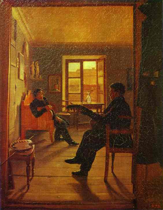 Oil painting:In the Rooms. 1828