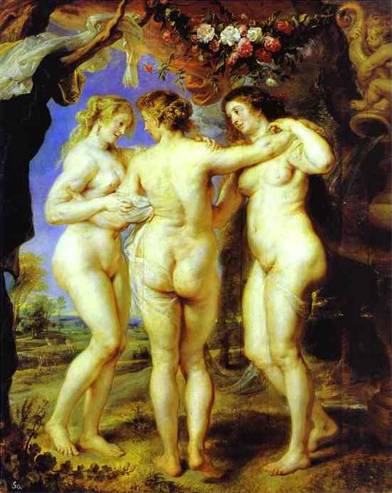 Oil painting:The Three Graces. c.1636