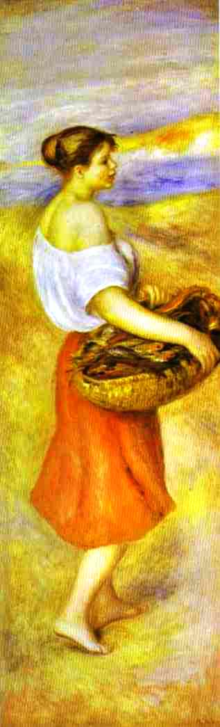 Girl With Basket of Fish