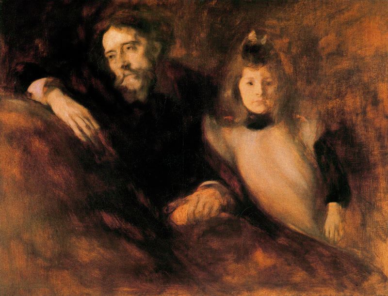 Alphonse Daudet and his Daughter