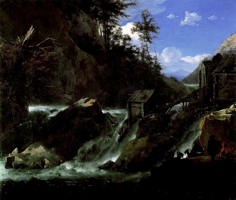 Landscape with Waterfall