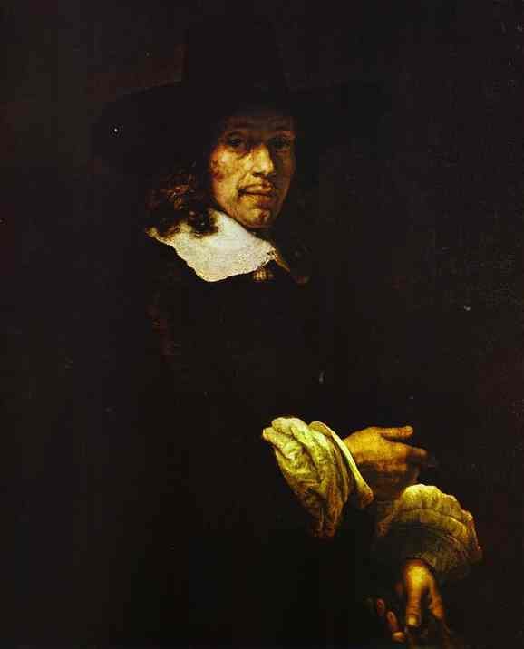 Portrait of a Gentleman with a Tall Hat and Gloves