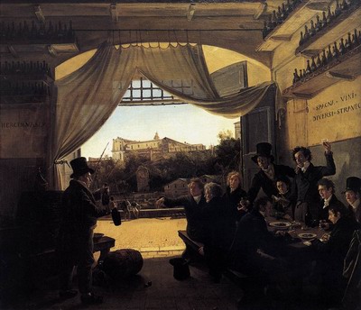 Crown Prince Ludwig In The Spanish Wine Tavern In Rome