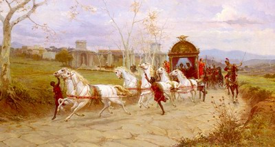 Hadrians Departure From The Villa At Tivoli