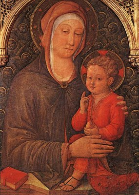 Madonna and child blessing