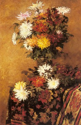 A Vase Of Chrysanthemums