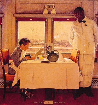 Boy in A dining Car