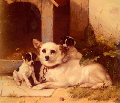 Mother And Puppies