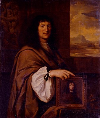 Portrait Of A Man Holding A Portrait
