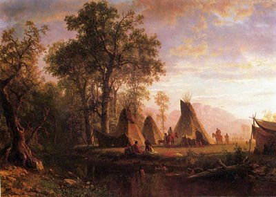 Indian Encampment,Late Afternoon