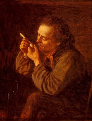 Lighting His Pipe