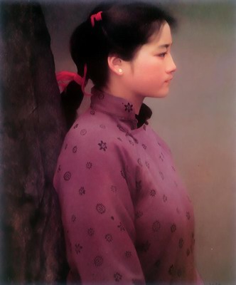 Profile of a young Chinese woman