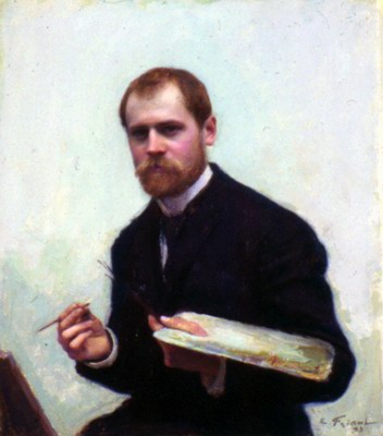 Self Portrait, portrait of emile friant