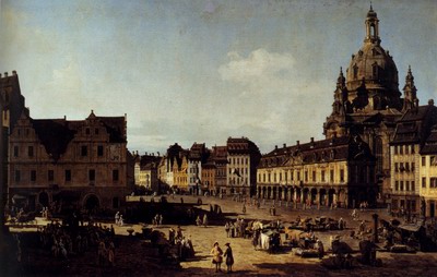 View Of The New Market In Dresden