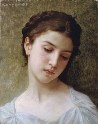 Etude Tete de Jeune fille, head of a young girl