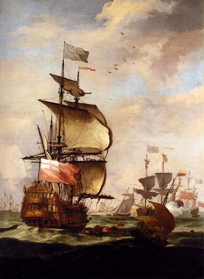 The English Fleet At Sea