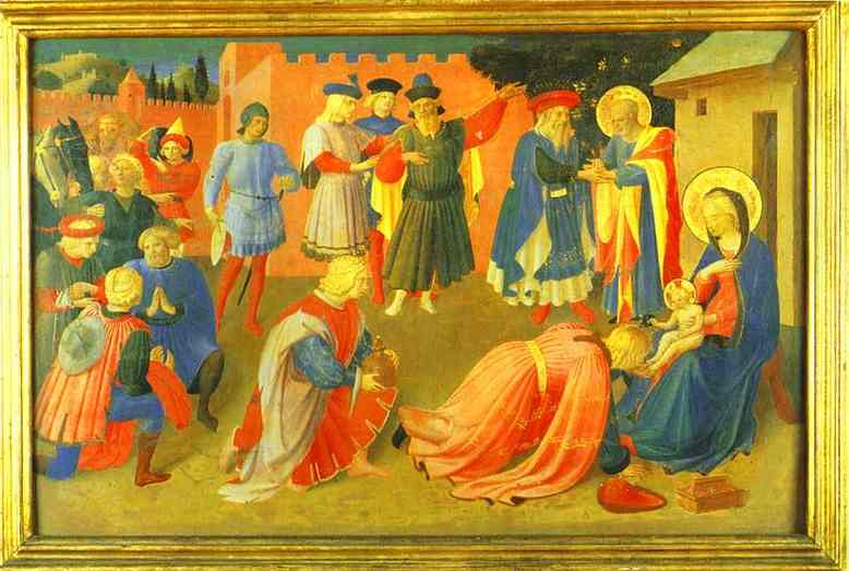 Linaiuoli Tabernacle: Adoration of the Magi. Predella. 1433