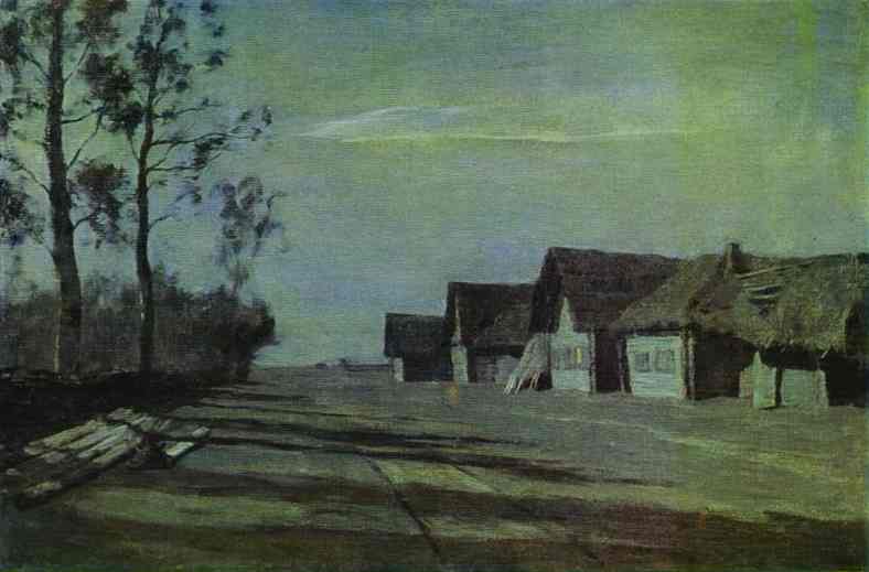 Moonlit Night. A Village. 1897