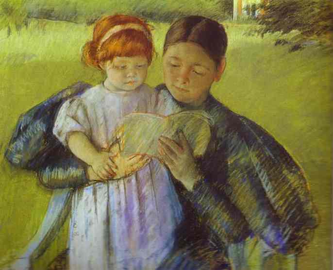 Nurse Reading to a Little Girl. 1895