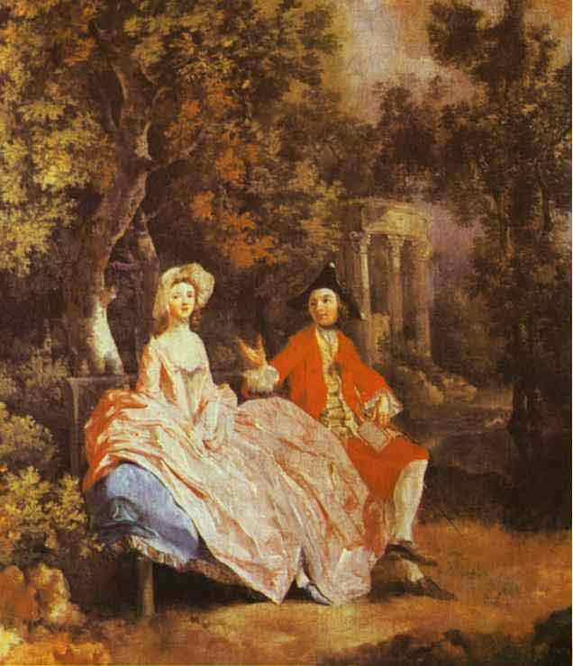 Self-Portrait with His Wife, Margaret (probably). About 1746