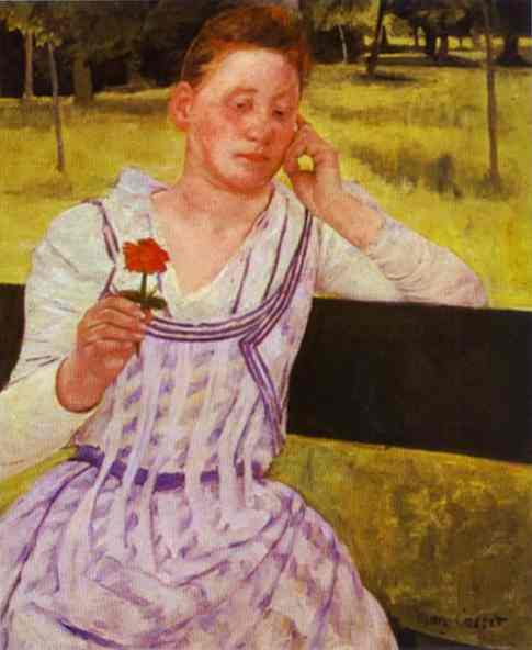 Woman with a Red Zinnia. 1891
