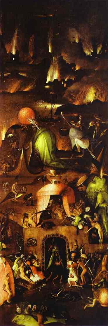 Hell. Right wing of the Last Judgement triptych. 1500